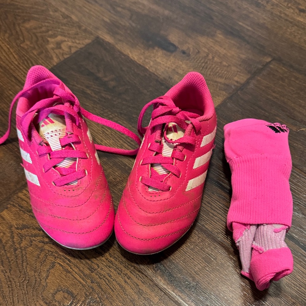 Adidas Bright Pink Kids' Soccer Shoes